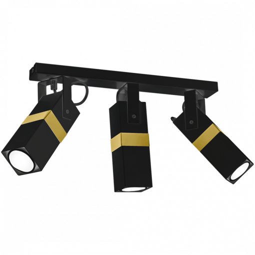 Ceiling  lamp VIDAR BLACK/GOLD 3xGU10