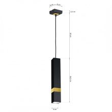Pendant lamp VIDAR BLACK/GOLD 1xGU10