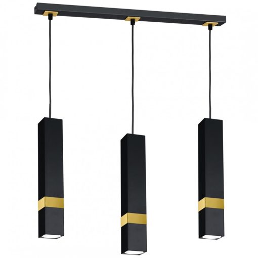 Pendant lamp VIDAR BLACK/GOLD 3xGU10