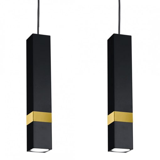 Pendant lamp VIDAR BLACK/GOLD 3xGU10