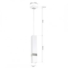 Pendant lamp VIDAR WHITE/CHROME 1xGU10