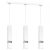 Pendant lamp VIDAR WHITE/CHROME 3xGU10