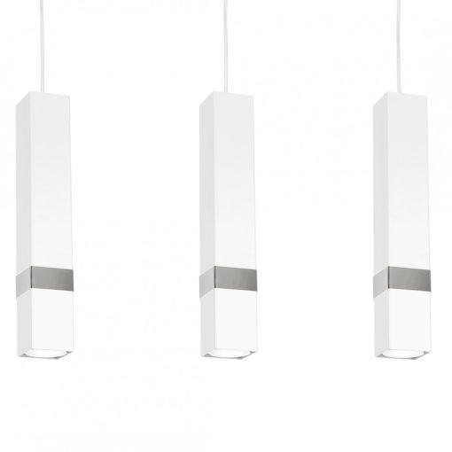 Pendant lamp VIDAR WHITE/CHROME 3xGU10