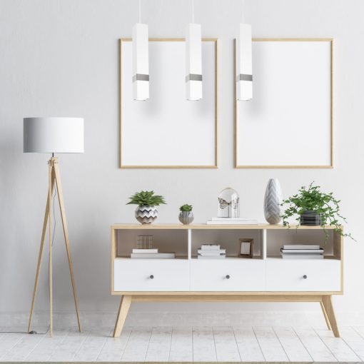 Pendant lamp VIDAR WHITE/CHROME 3xGU10