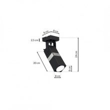 Wall lamp VIDAR BLACK/CHROME 1xGU10