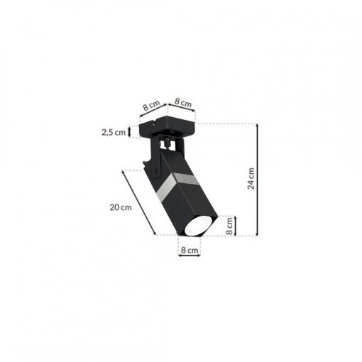 Wall lamp VIDAR BLACK/CHROME 1xGU10