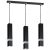 Pendant lamp VIDAR BLACK/CHROME 3xGU10