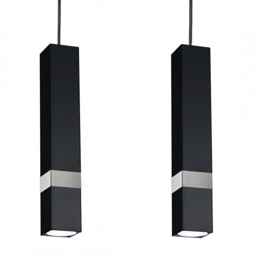 Pendant lamp VIDAR BLACK/CHROME 3xGU10