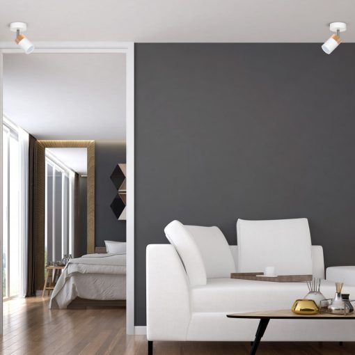 Wall lamp JOKER WHITE/WOOD 1xGU10