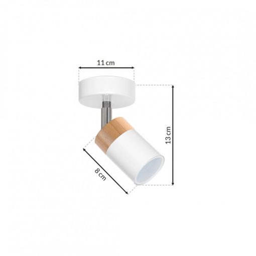 Wall lamp JOKER WHITE/WOOD 1xGU10
