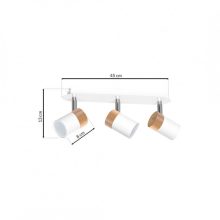 Ceiling  lamp JOKER WHITE/WOOD 3xGU10