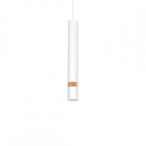 Pendant lamp JOKER WHITE/WOOD 1xGU10