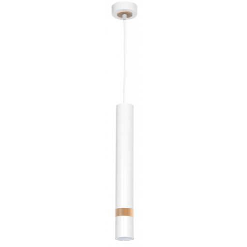 Pendant lamp JOKER WHITE/WOOD 1xGU10