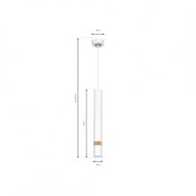 Pendant lamp JOKER WHITE/WOOD 1xGU10