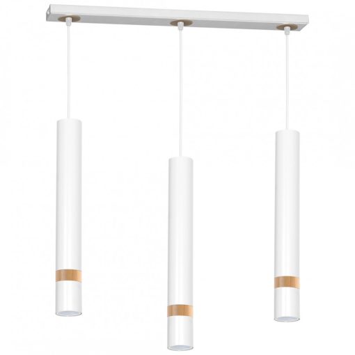Pendant lamp JOKER WHITE/WOOD 3xGU10