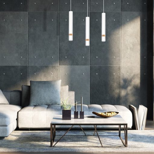 Pendant lamp JOKER WHITE/WOOD 3xGU10