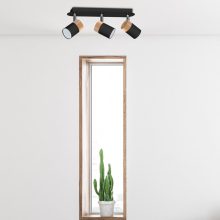 Ceiling  lamp JOKER BLACK/WOOD 3xGU10