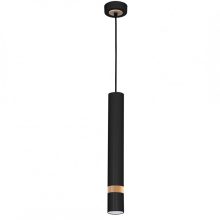 Pendant lamp JOKER BLACK/WOOD 1xGU10