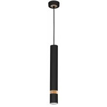 Pendant lamp JOKER BLACK/WOOD 1xGU10