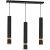 Pendant lamp JOKER BLACK/WOOD 3xGU10