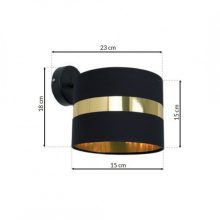 Wall lamp PALMIRA BLACK / GOLD 1xE27 60W