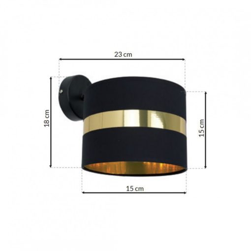 Wall lamp PALMIRA BLACK / GOLD 1xE27 60W