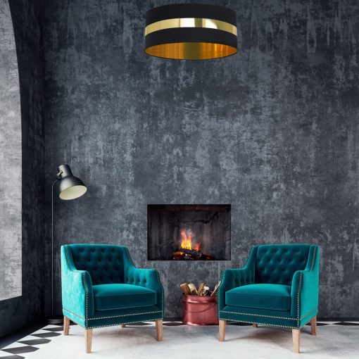Ceiling  lamp PALMIRA BLACK / GOLD 1xE27