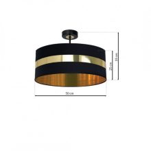 Ceiling  lamp PALMIRA BLACK / GOLD 1xE27