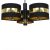Ceiling  lamp PALMIRA BLACK / GOLD 3xE27
