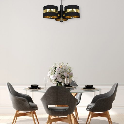 Ceiling  lamp PALMIRA BLACK / GOLD 3xE27