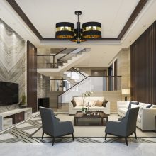 Ceiling  lamp PALMIRA BLACK / GOLD 3xE27