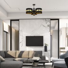 Ceiling  lamp PALMIRA BLACK / GOLD 3xE27