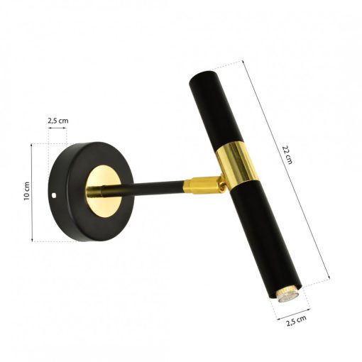 Wall lamp MONZA BLACK/GOLD 1xG9 8W