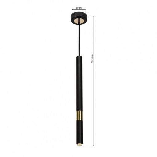 Pendant lamp MONZA BLACK/GOLD 1xG9 8W
