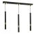Pendant lamp MONZA BLACK/GOLD 3xG9 8W