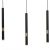 Pendant lamp MONZA BLACK/GOLD 3xG9 8W