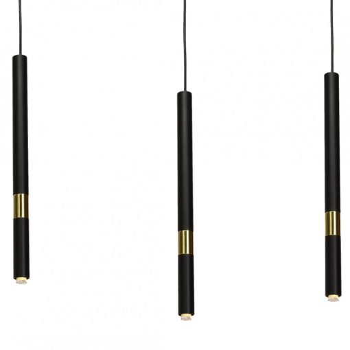 Pendant lamp MONZA BLACK/GOLD 3xG9 8W