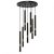 Pendant lamp MONZA BLACK/GOLD 7xG9 8W