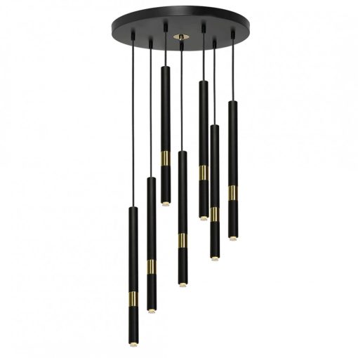 Pendant lamp MONZA BLACK/GOLD 7xG9 8W