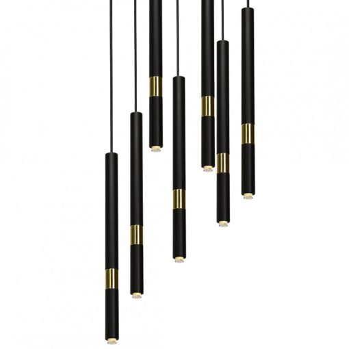 Pendant lamp MONZA BLACK/GOLD 7xG9 8W