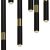Pendant lamp MONZA BLACK/GOLD 7xG9 8W