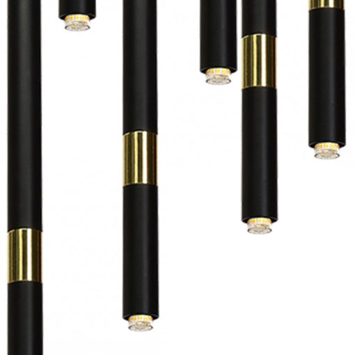 Pendant lamp MONZA BLACK/GOLD 7xG9 8W
