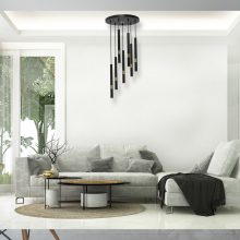 Pendant lamp MONZA BLACK/GOLD 7xG9 8W