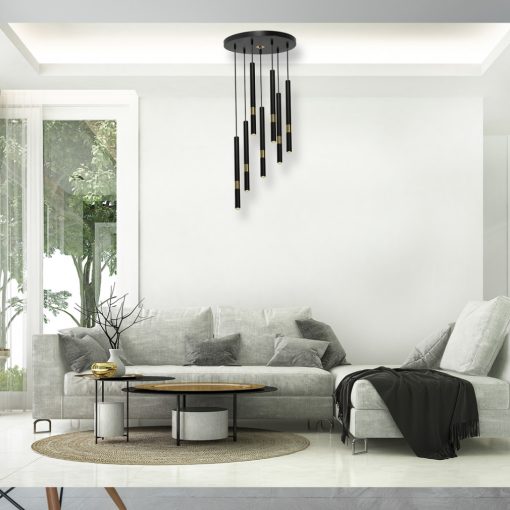 Pendant lamp MONZA BLACK/GOLD 7xG9 8W