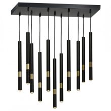Pendant lamp MONZA BLACK/GOLD 11xG9 8W