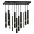 Pendant lamp MONZA BLACK/GOLD 11xG9 8W