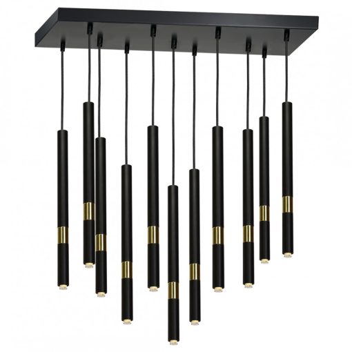 Pendant lamp MONZA BLACK/GOLD 11xG9 8W