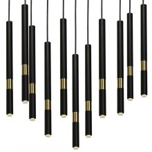 Pendant lamp MONZA BLACK/GOLD 11xG9 8W