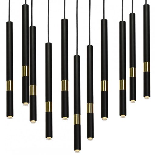 Pendant lamp MONZA BLACK/GOLD 11xG9 8W