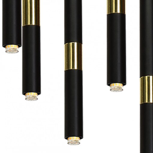Pendant lamp MONZA BLACK/GOLD 11xG9 8W